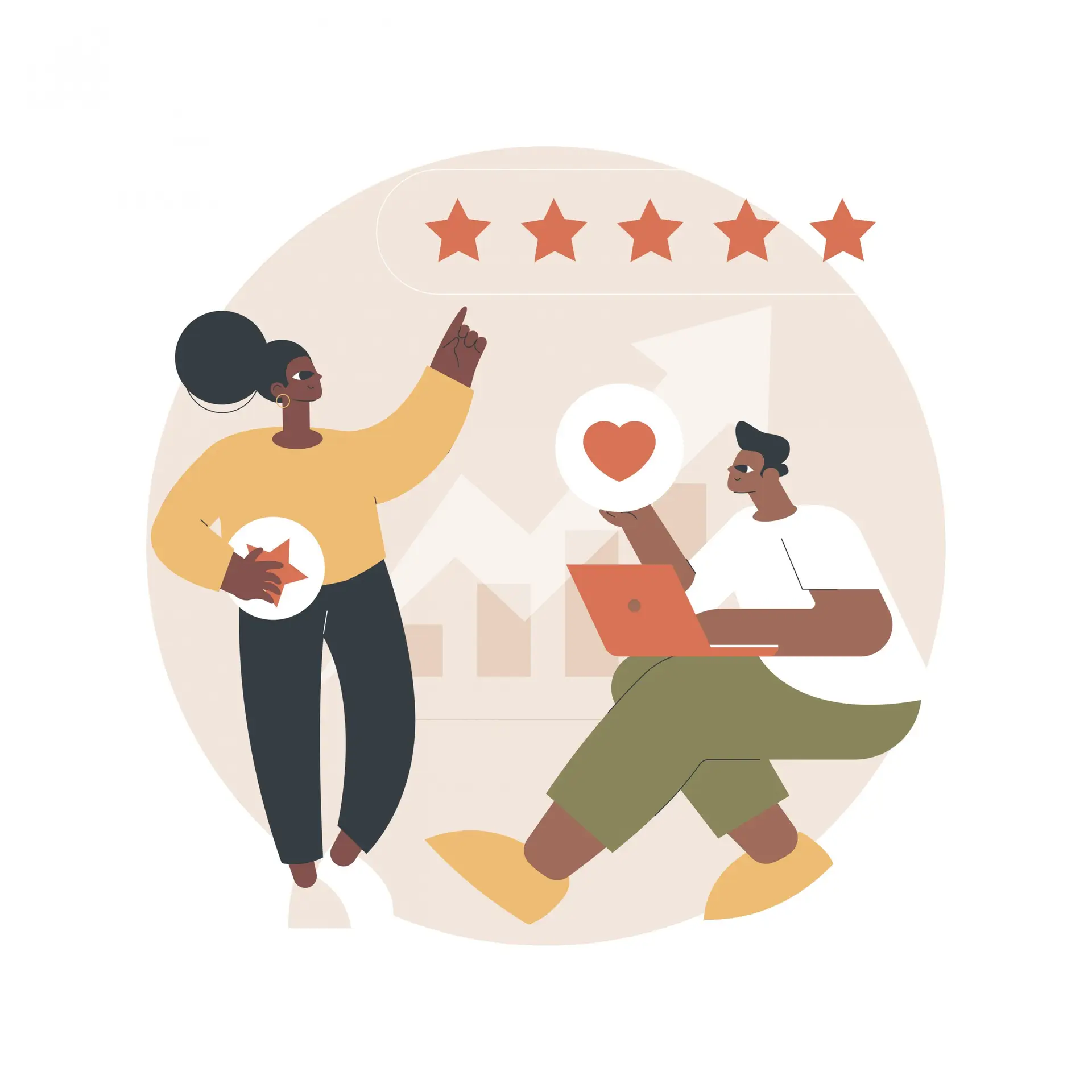 rating abstract concept vector illustration.